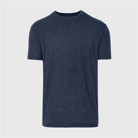 Men's Heather Navy Blue Crew Neck T-Shirt - True Classic