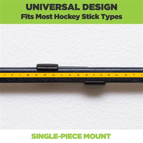 Buy HIDEit Mounts Horizontal Hockey Stick Wall Mount Display, Black ...
