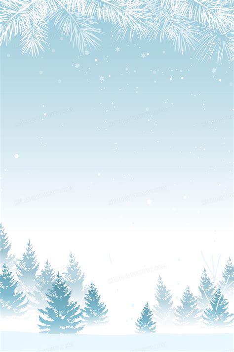 清新卡通冬季雪花背景图背景图片素材免费下载_熊猫办公