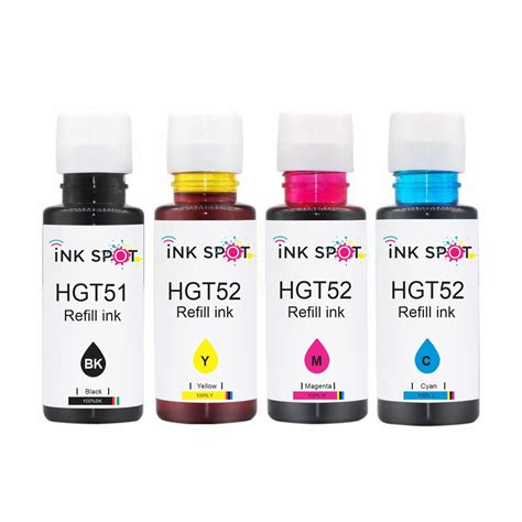 INKSPOT Refill Ink for Ink Tank gt51 gt52 310, 315, 319, 410, 415, 419 ...
