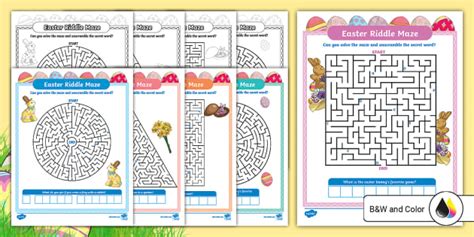 Easter Riddle Mazes
