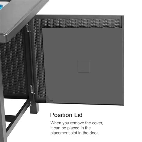 BALI OUTDOORS Gas Fire Pit Patio Furniture Table Propane Firepit ...