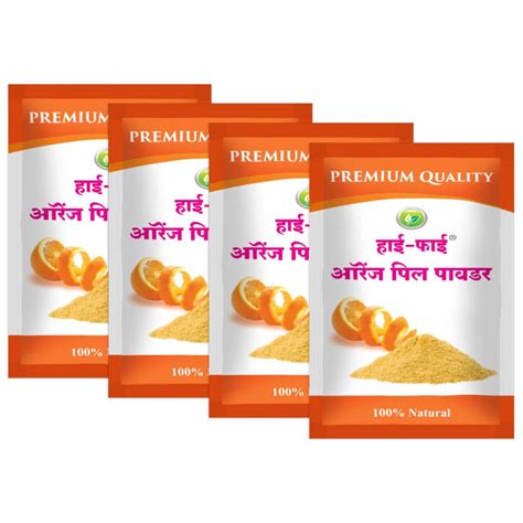 Hi-Fi Natural Orange Peel Powder For Skin Care 80 gm - (Pack of 4 ...