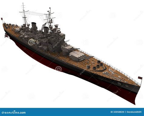 3d Rendering Of The British King George V Battleship Stock Photo ...