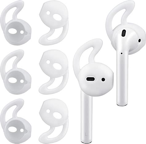 SOULWIT Ear Hooks Cover, Silicone Earbud Tips with Wings Anti-Slip for ...