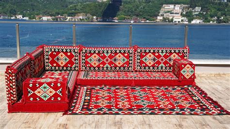 L Shaped Floor Sofa, Arabic Floor Seating Set, Turkish Floor Sofa ...