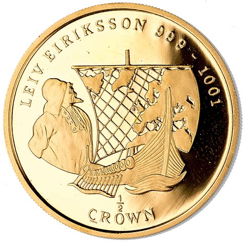 Isle of Man Gold Leiv Eiriksson 1997 - 1/2 oz