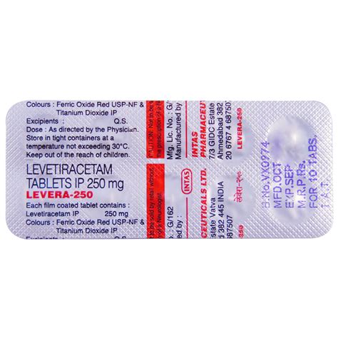 Levera-250 Tablet 10's Price, Uses, Side Effects, Composition - Apollo ...