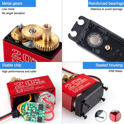 Miuzei High Torque Waterproof RC Servo Motor for DIY India | Ubuy