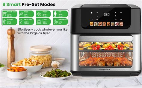 Buy INALSA Air Fryer Oven 2100 W|18 L Capacity|8 Preset Functions with ...