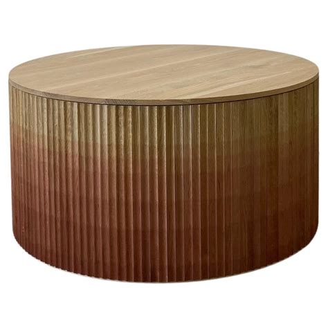 Pilar Round Coffee Table Large / Bleached Oak Wood by INDO- For Sale at ...