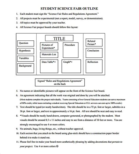 Science Project Outline Template 的图像结果