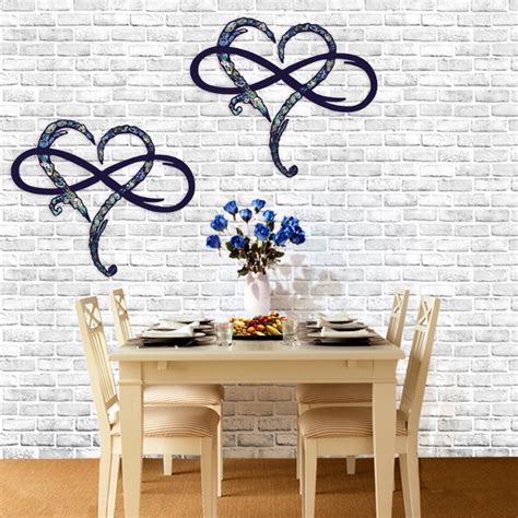 Buy Willstar Infinity Heart Metal Wall Decor Unique Infinity Heart Wall ...