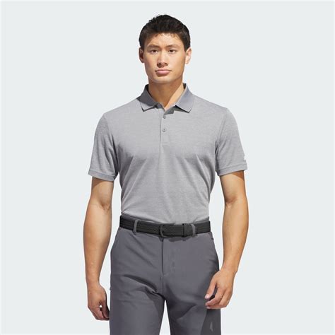 Clothing - Adi Performance Heathered Polo Shirt - Grey | adidas Qatar