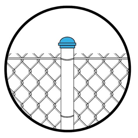 Merchants Metals Black Chain-link fence Post cap - Fits Common Post ...