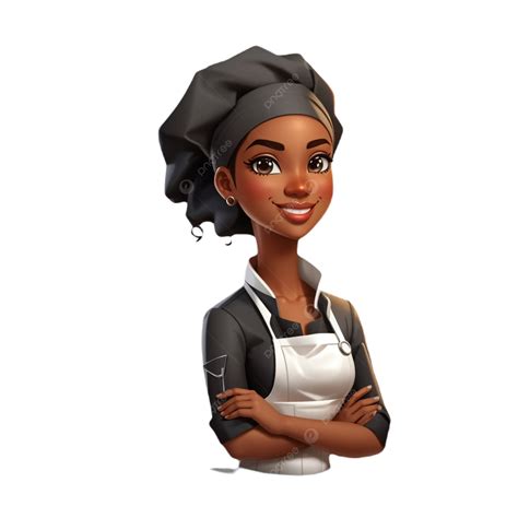 3d Render Of African American Female Chef In Isolation, 3d Render, Of ...