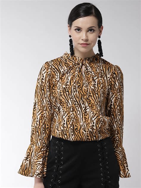 Women's Leopard Print Polyester Top – Stylestone