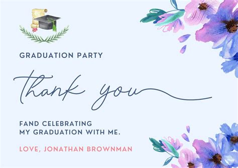 Thank You Cards Graduation