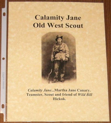 American Old West Scout Calamity Jane Martha Jane Canary