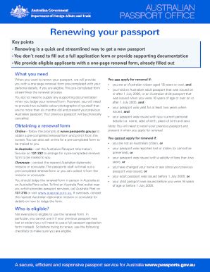 Australian Passport Renew Form 2020-2026 - Fill and Sign Printable ...