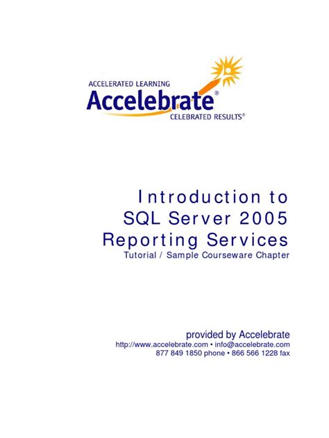 SSRS Tutorial Step by Step 的图像结果