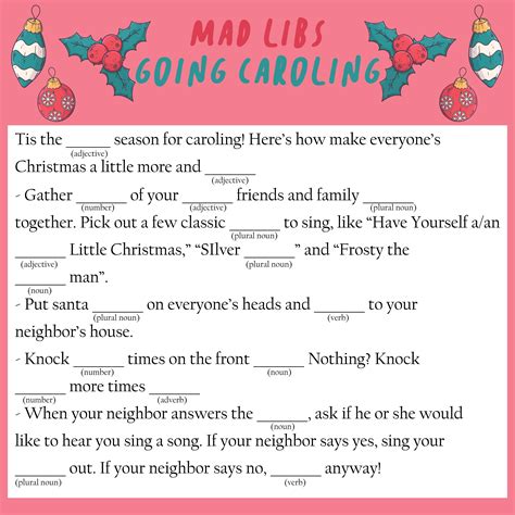 Printable Christmas Mad Libs - Printable Word Searches