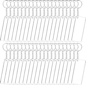 Kd3nesh Clear Acrylic Keychain Blanks | Rectangle Acrylic Transparent ...