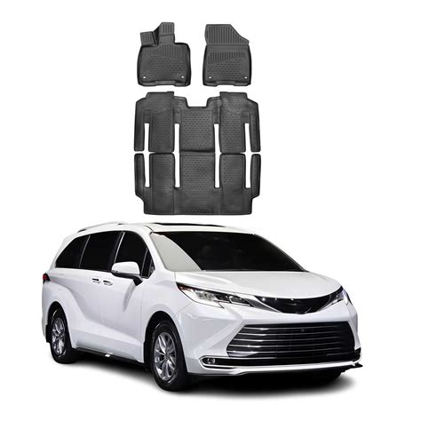2021-2026 Toyota Sienna Floor Mats Liners Full Set All Weather 7 Seats ...
