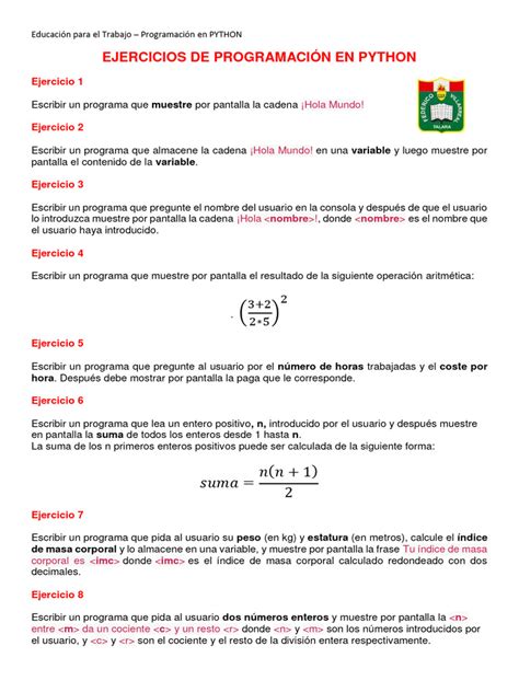 Image result for Ejercicios De Programacion Python