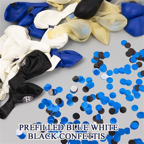 Buy Graduation Balloons Blue 2023 40pcs 12 Inch Royal Blue White Black ...
