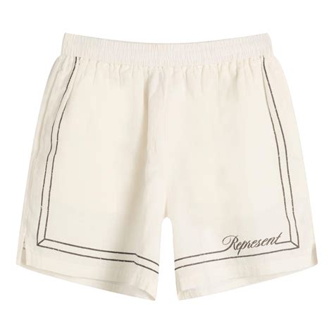 Represent Clo Border Shorts Whisper White Price in India | Culture Circle