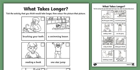 Grade R Time What Takes Longer? Activity