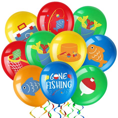 Buy 36 Packs Fish Bobber Balloons Latex Fish Party Balloon Fish Under ...