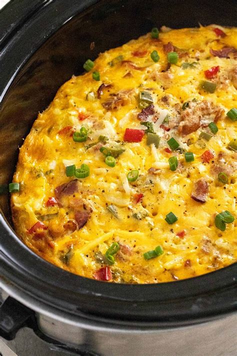 Crockpot Breakfast Casserole | Recipe | Breakfast crockpot recipes ...