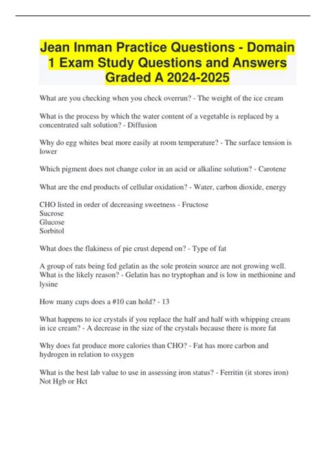 Jean Inman Practice Questions - Domain 1 Exam Study Questions and ...