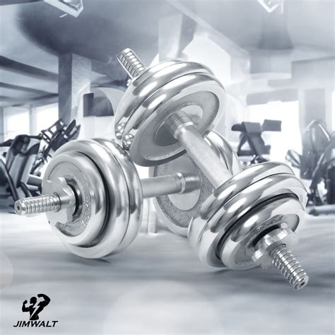 Cast Iron Chrome Plated Spinlock Adjustable Dumbbell For Home Gym, Bod ...