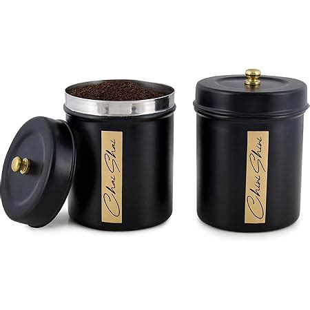 ELAN Stainless Steel Round Chai Shai & Chini Shini Canisters for ...