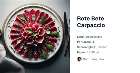 Rote Bete Carpaccio – Rezept aus Deutschland | malsati
