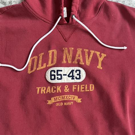 Vintage Old Navy track & field hoodie; used but no... - Depop