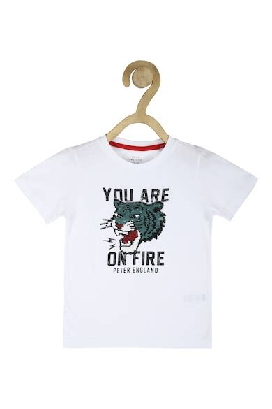 Buy Boys White Graphic Print Round Crew Neck T Shirt Online - 792573 ...