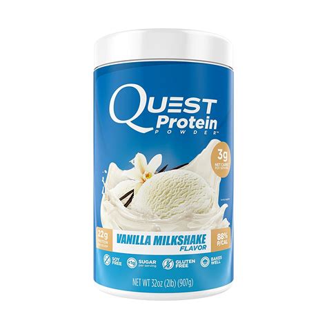 Quest Nutrition Vanilla Milkshake Protein Powder, 22g Protein, 3g Net Carbs