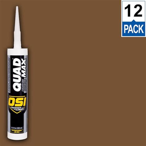 OSI Quad Max 12-Pack 9.5-oz Brown 219 Paintable Advanced Sealant Caulk ...