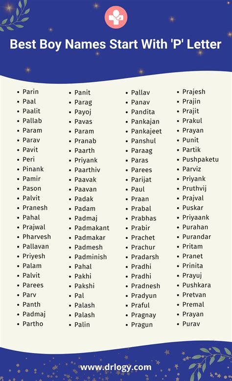 Unique and Meaningful Boy Names Starting with 'P'