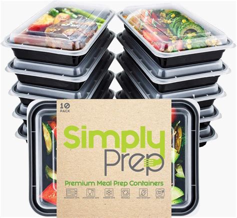Simply Prep 10 Pack 2 Compartments Bpa Free Reusable Meal | Desertcart Sri Lanka