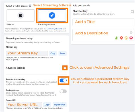 Image result for Facebook Live Stream Key