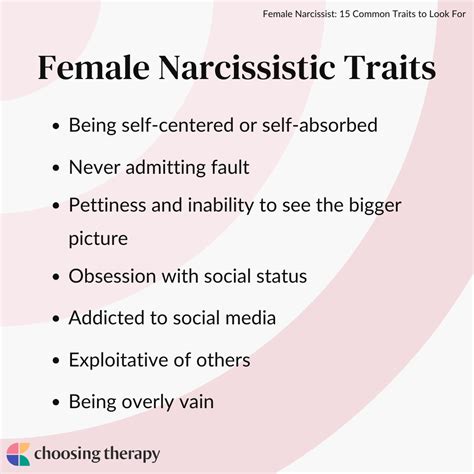 15 Common Female Narcissist Traits