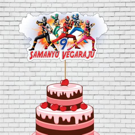 Power Rangers Theme Cake Topper | Personalized Birthday Party – Party ...