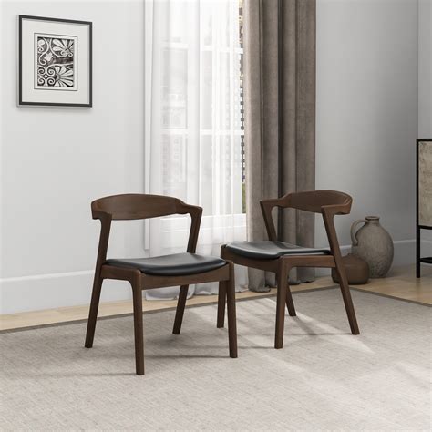 Danton Mid-Century Modern Wood Dining Chair Set (2PCs) - On Sale - Bed ...