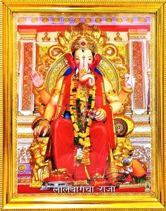shreya arts frame wth glass Ganpati/Ganesha/Vinayaka/pillaiyar/Lalbaug ...