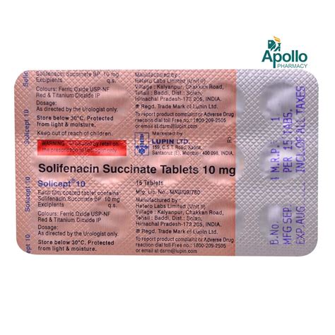 SOLICEPT 10MG TABLET Price, Uses, Side Effects, Composition - Apollo ...